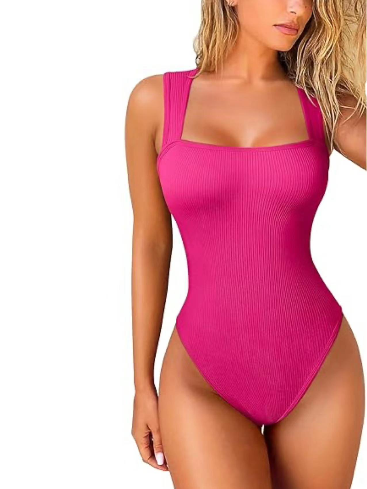 Women's U-neck Sleeveless Vest Tight Jumpsuit - Image 6