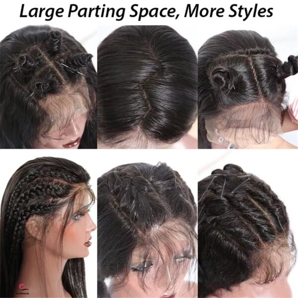 6x4 Density Virgin Human Hair Wigs For Black Women Vietnamese Raw Hair Transparent Lace Front Pre-Plucked Bleached Knots - Image 2