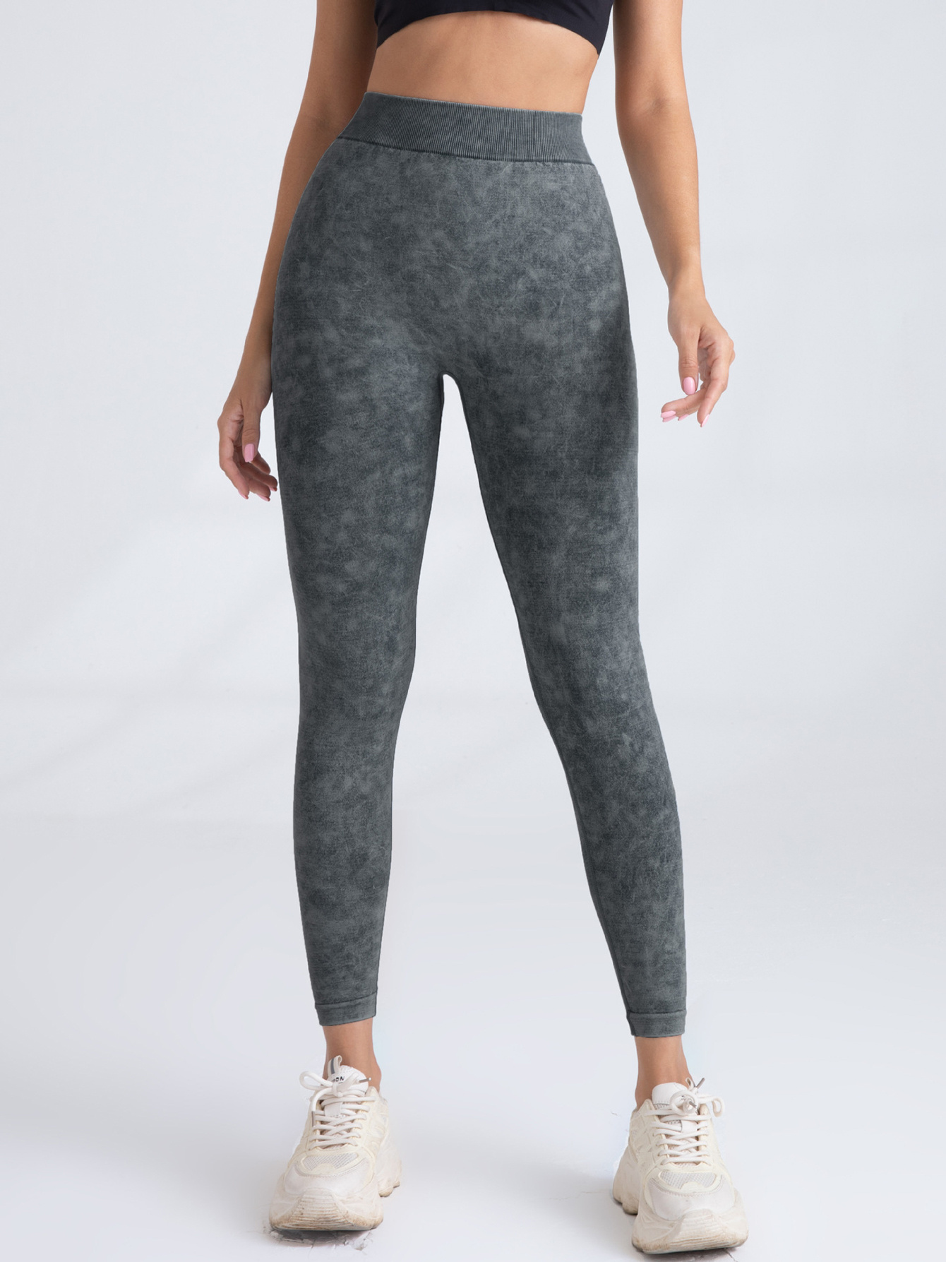 4 Pieces Scrunch Butt Lifting Workout V Back Leggings - Image 7