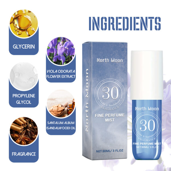North Moon Fragrance Spray, Spray Body Splash For Women, Hair & Body Fragrance Mist, Fresh Long Duration Fragrance Spray Scent, Women's Dating Perfume Spray - Image 6