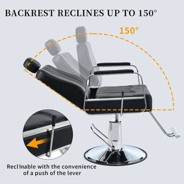 Metal Barber Salon Chair - Image 3