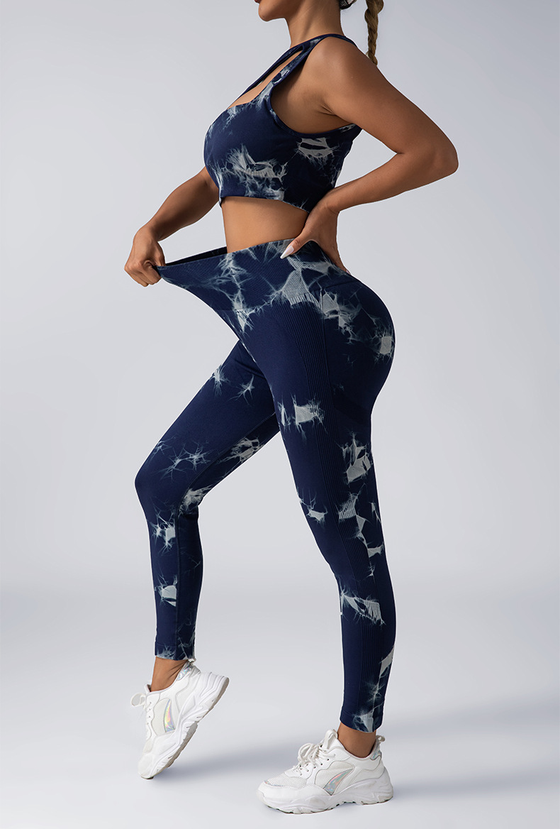 For Women Workout Sets 2 Piece Seamless High Waist Shorts Yoga Outfits,Workout Outfits 2 Piece Seamless Sport Bra High Waist Yoga Leggings Sets - Image 3