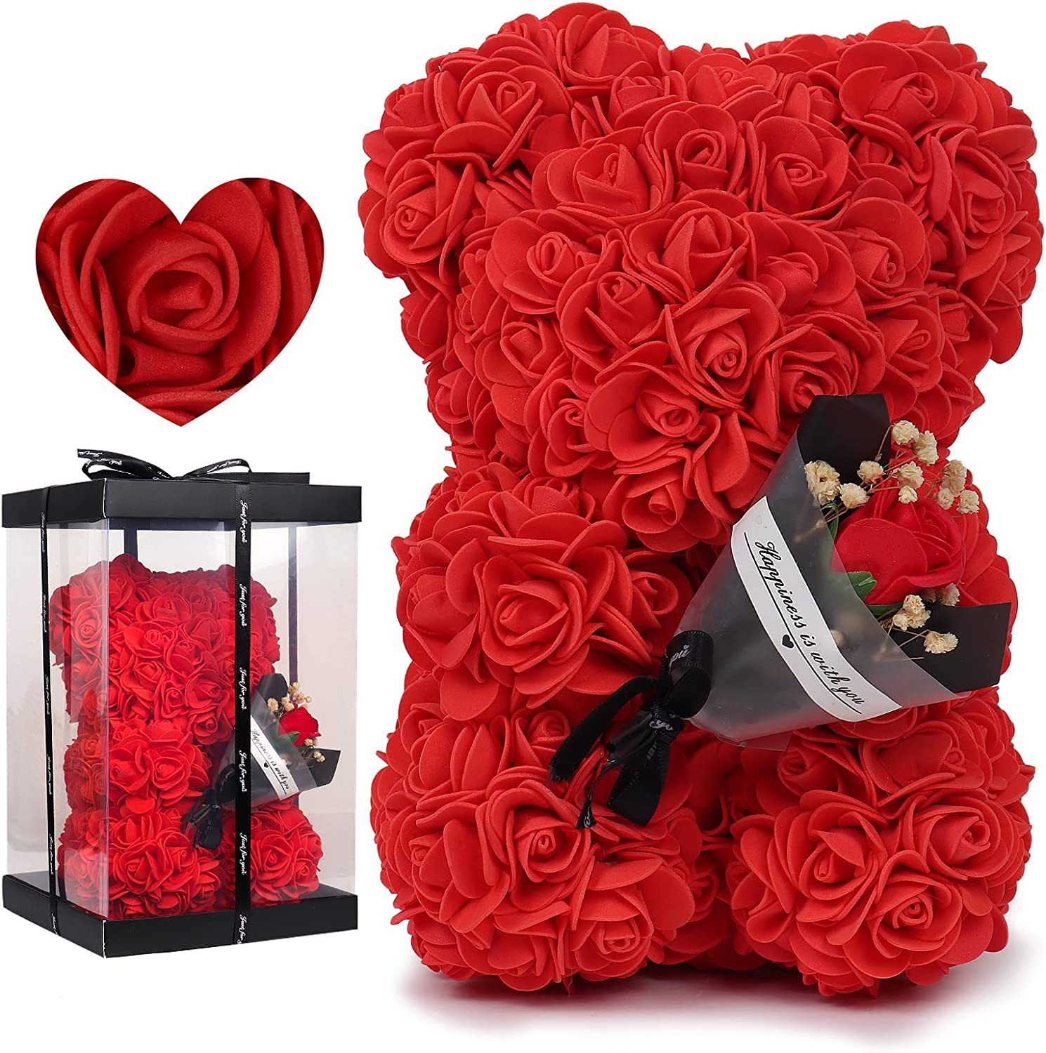 Rose Bear Preserved Fresh Flower Valentine's Day Birthday Gift - Image 10